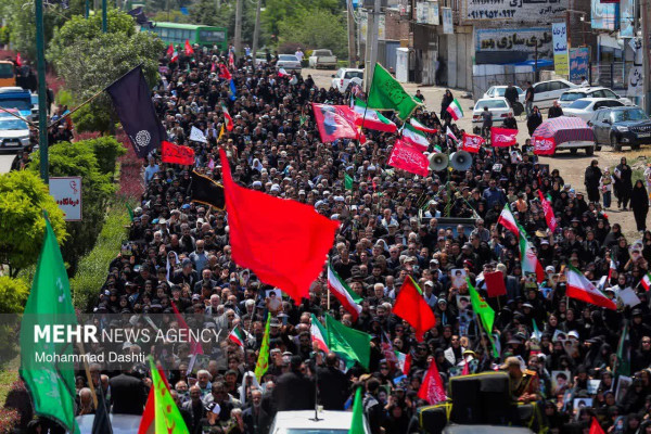مراسم جاماندگان تشییع آقای شهید ایران با حضور مردم ولایی و انقلابی اردبیل