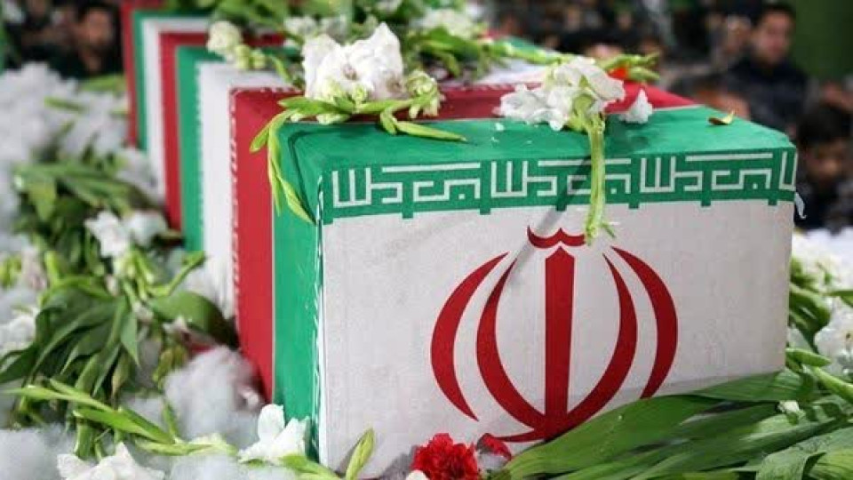 وداع مردم بن با شهدای مدافع امنیت